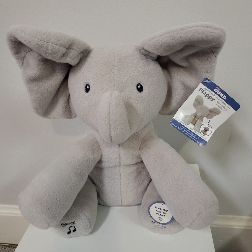 Gund Musical Plush Baby Elephant FLAPPY